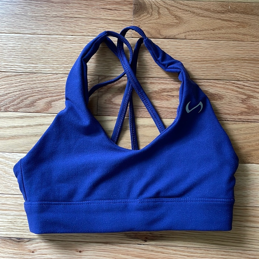 Tlf apparel sports bra deep purple size xs